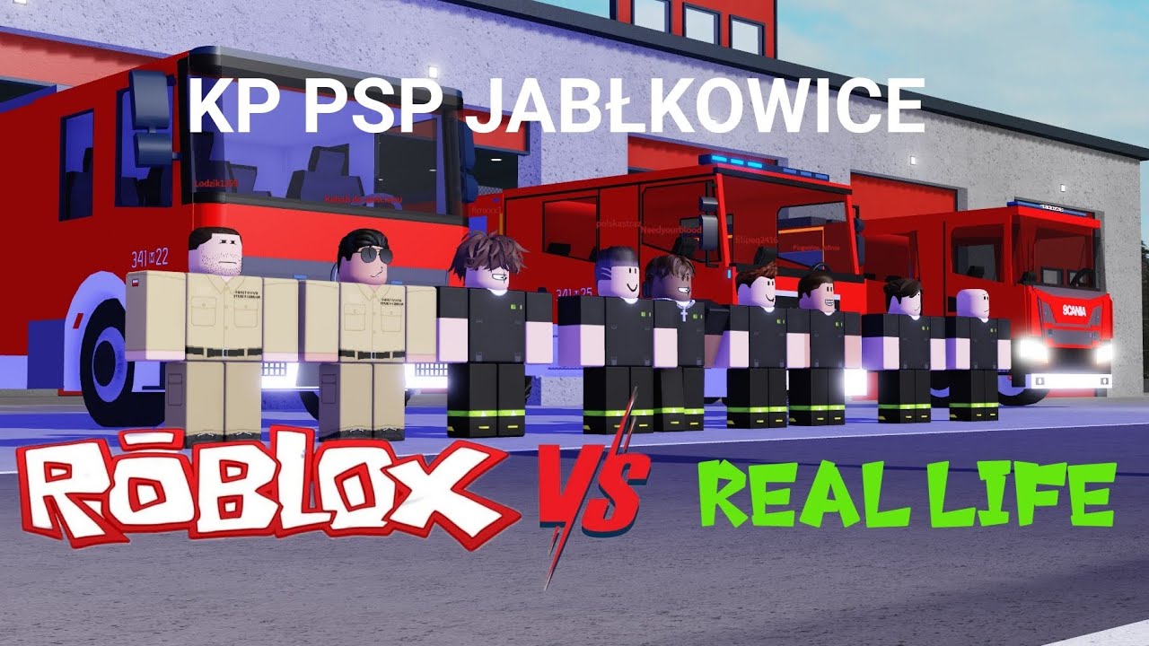 KP PSP Jabłkowice roblox vs real life | Jabłkowice RP roblox