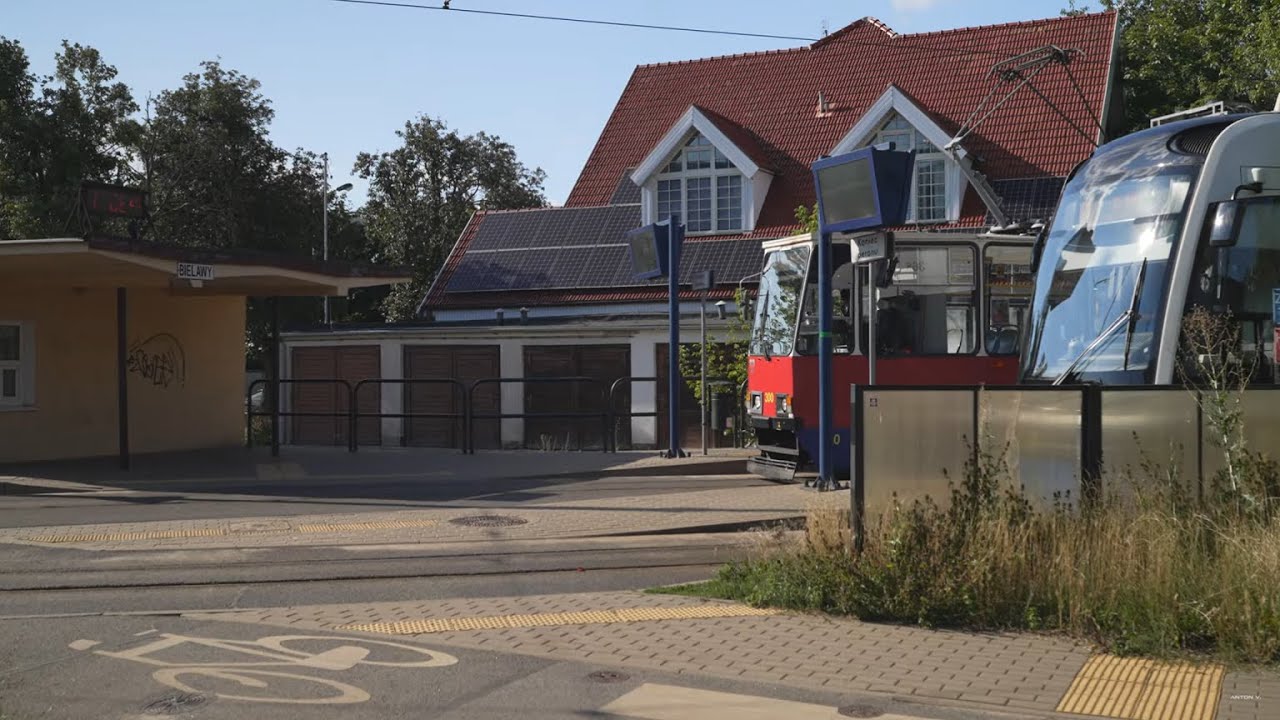 Poland, Bydgoszcz, tram 6 ride from Bielawy to Hutnicza