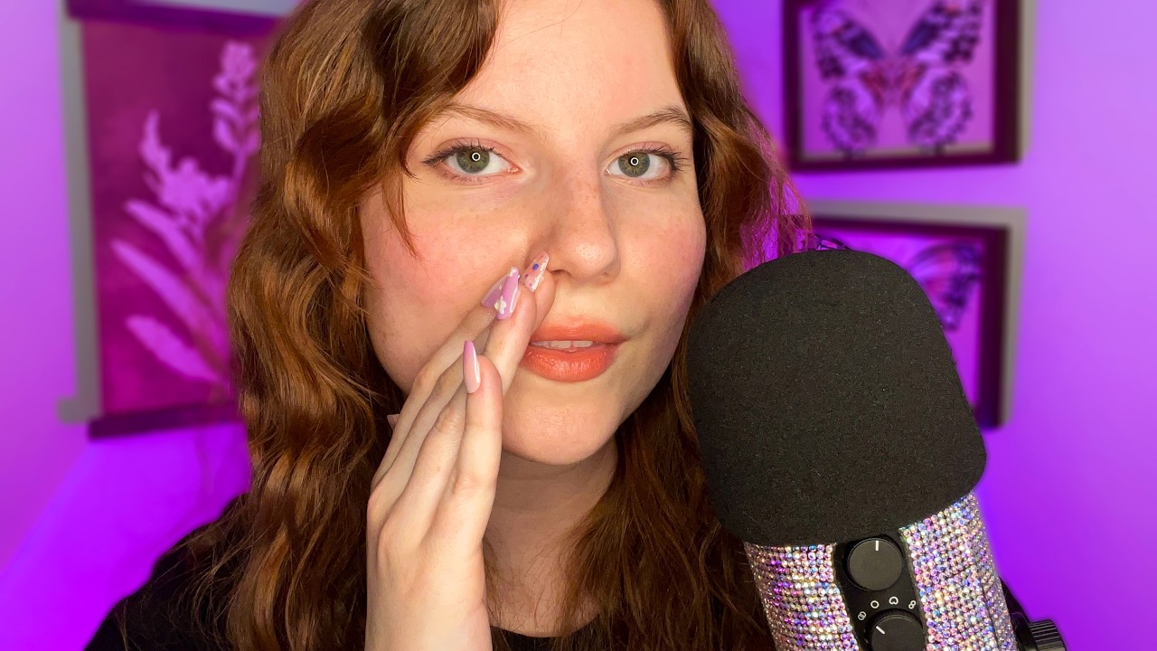 ASMR Super Up Close Breathy and Clicky Whispers 👂