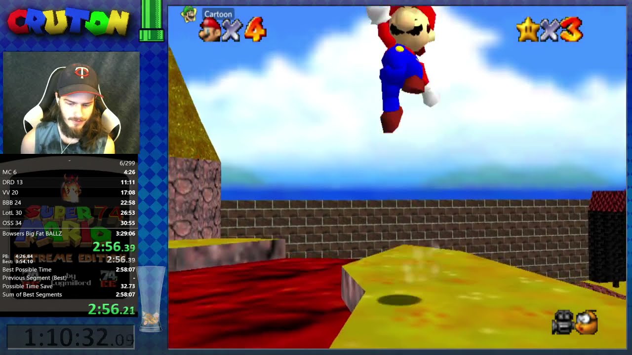 WORLD RECORD Super Mario 74 Extreme Edition - 157 Star Speedrun In 3:25:24