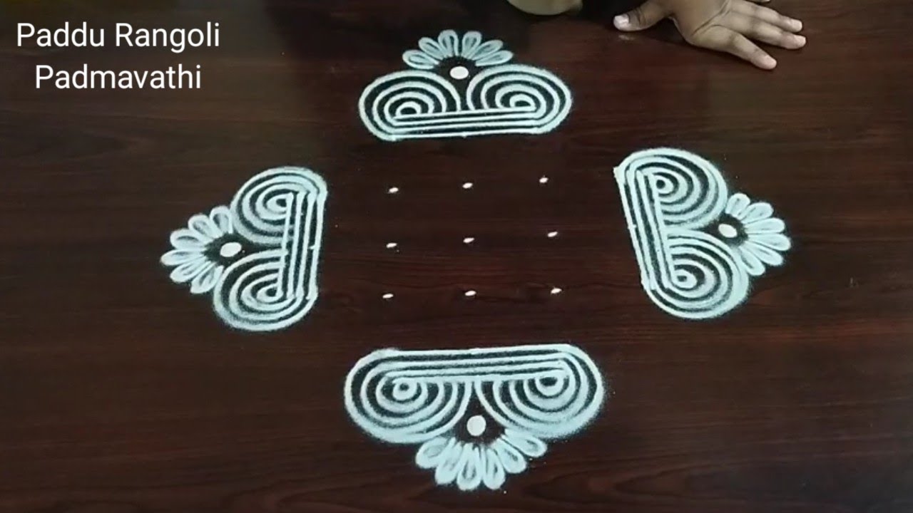 Easy Padi Kolam 🌻 Traditional Rangoli Designs 🌻 Simple Daily Muggulu 🌻 Paddu Rangoli