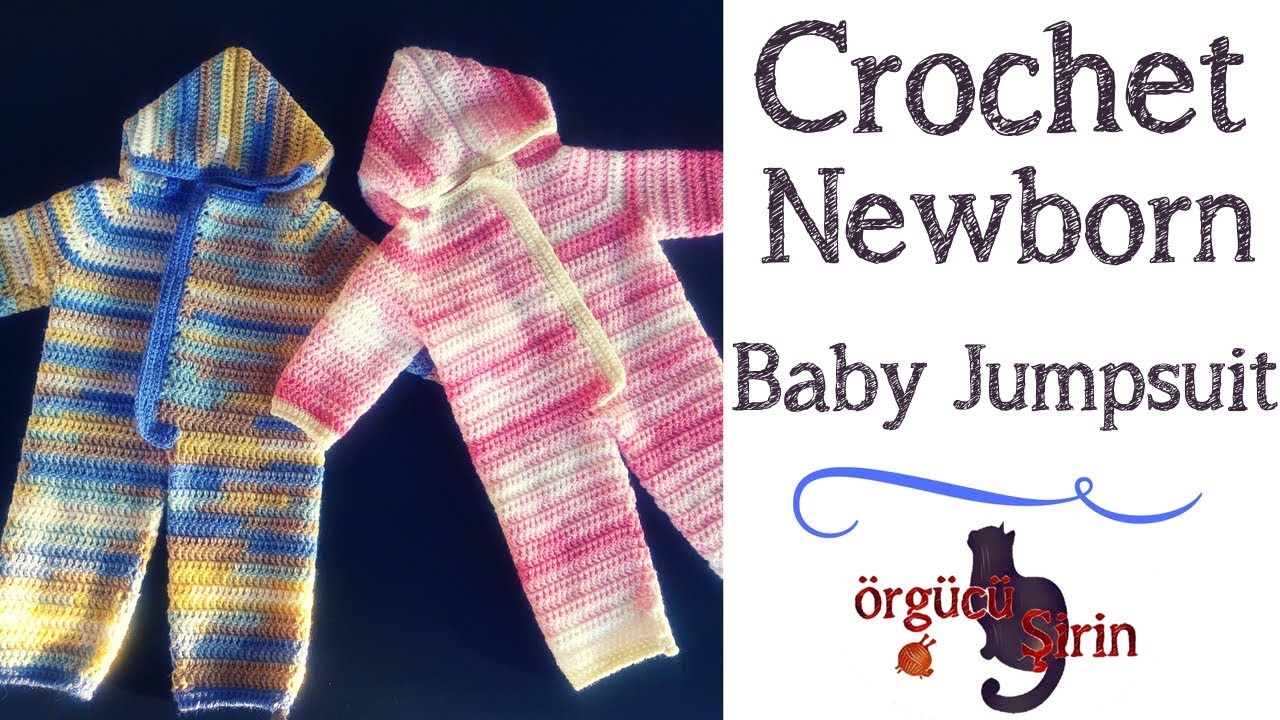Crochet Newborn Baby Jumpsuit / Sleeper