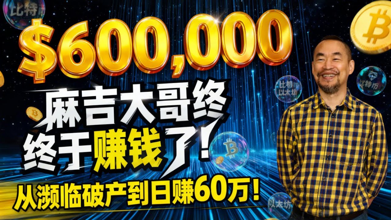 麻吉大哥终于赚钱了！从濒临破产到日赚60万？麻吉大哥上演教科书级翻身神话，他究竟是如何做到的？