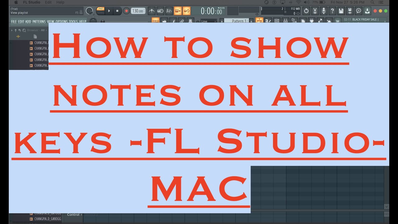 How to show PIANO NOTES on ALL KEYS- BLACK AND WHITE NOTES on FL Studio on MAC