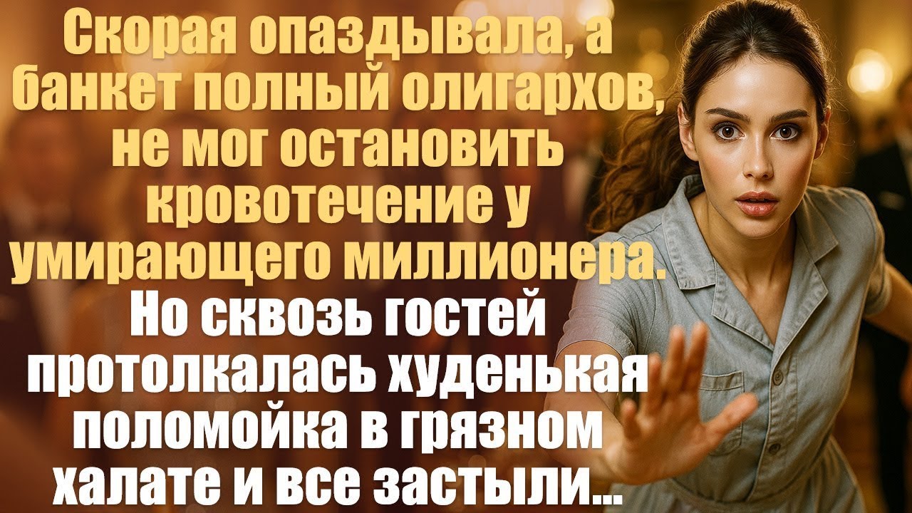 Скорая опаздывала, а банкет полный олигархов, не мог остановить кровотечение у умирающего миллионера