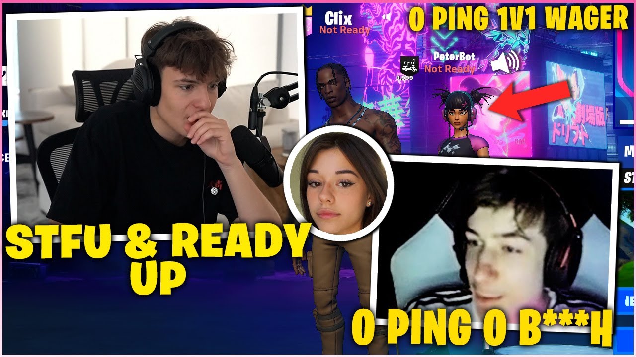 CLIX Finally Wager TOXIC PeterBot On HARD 0 PING In 2v2 Zone Wars With His NEW DUO! (Fortnite)