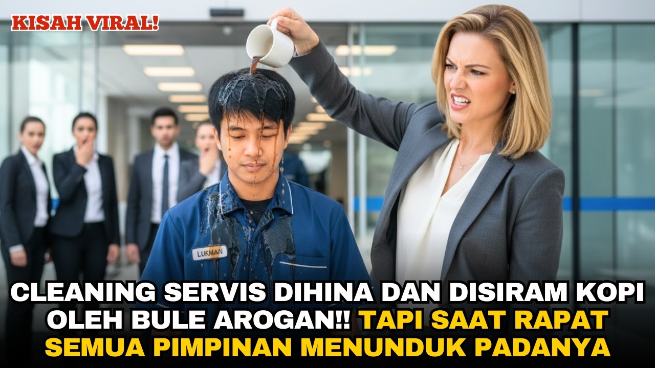 Cleaning Servis Ini Disiram Kopi Oleh Manager Bule… Tapi Saat Rapat Semua Pimpinan Menunduk Padanya!