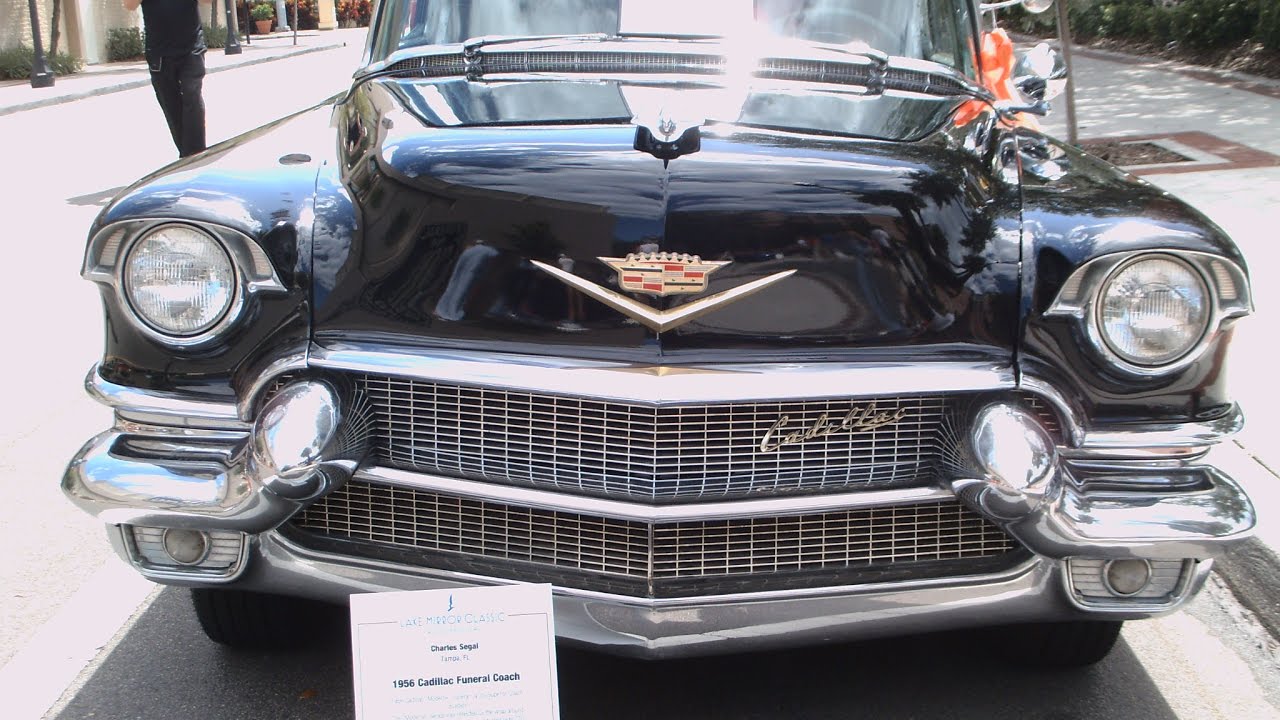 1956 Cadillac Funeral Coach Blk LakeMirror101516