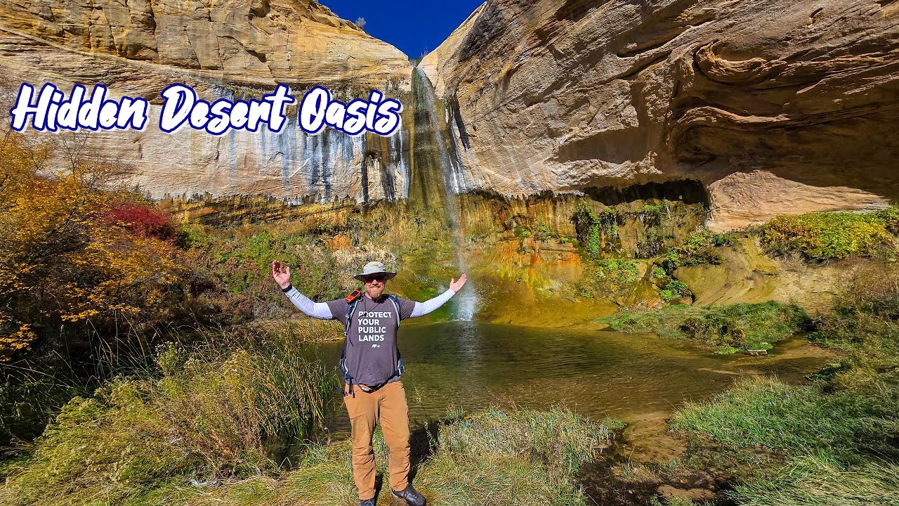 Hidden Waterfall Oasis in the Utah Desert -  Upper Calf Creek Falls