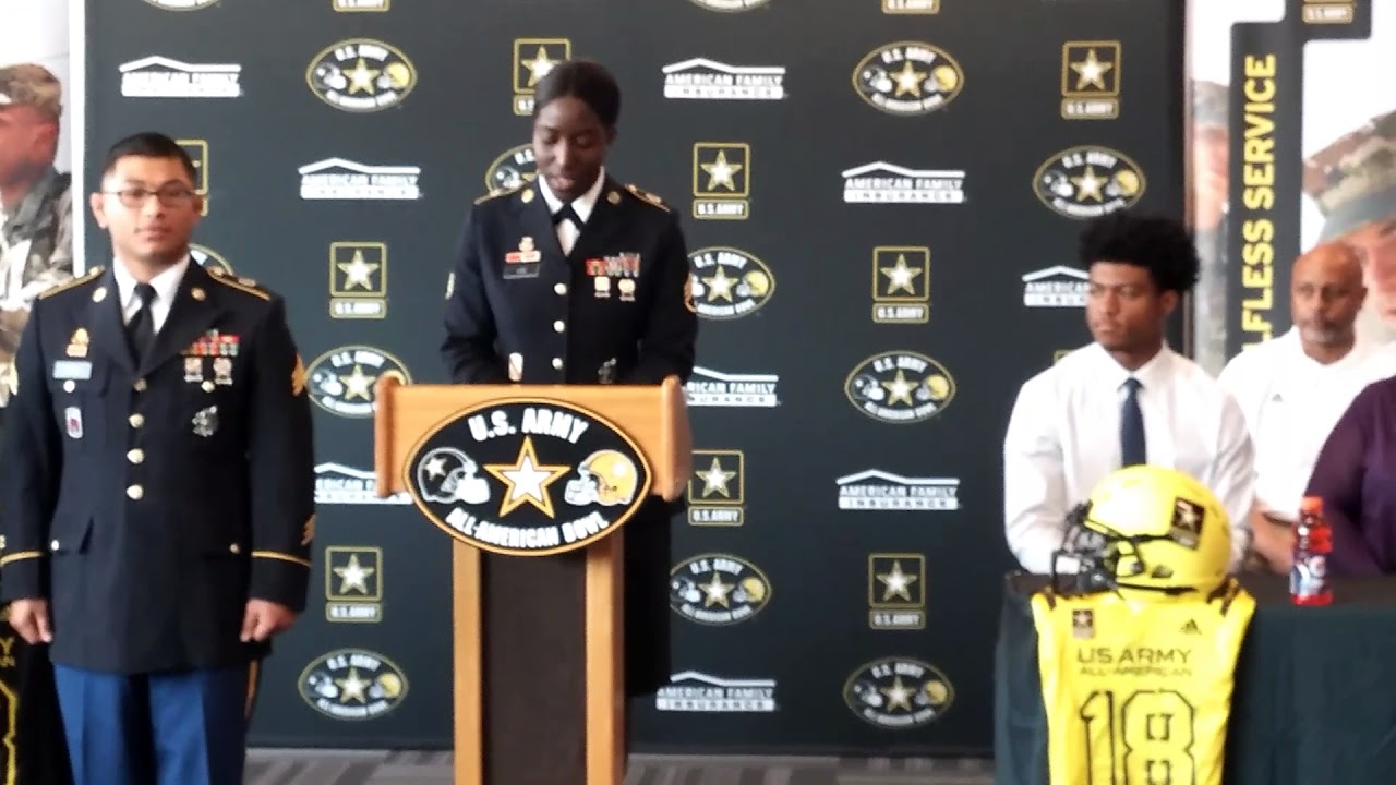 Cam McGrone US Army All-American jersey ceremony