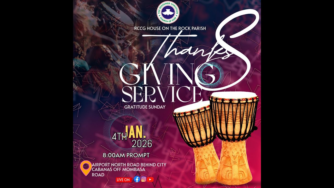 THANKSGIVING SUNDAY SERVICE  || 4/1/2026 || RCCG HOUSE ON THE ROCK PARISH  NAIROBI #rccg #church