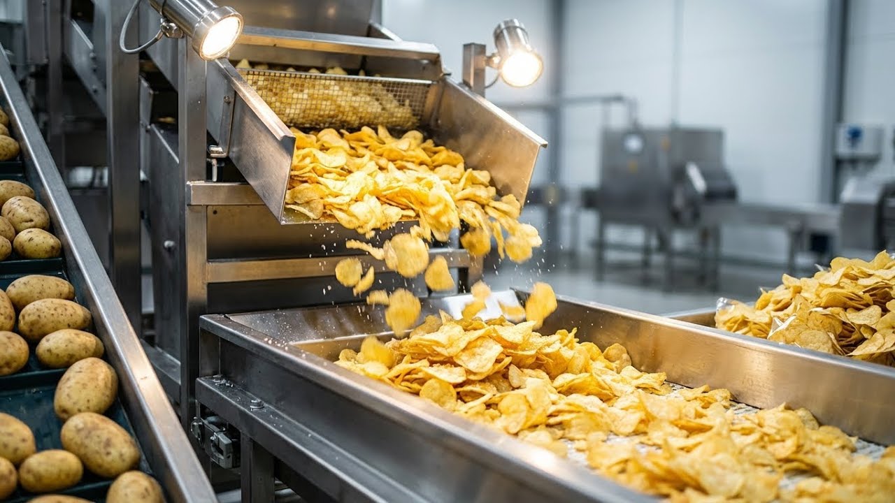Inside A Modern Potato Chip Factory: From Raw Potatoes To Irresistibly Crispy Chips  | lay's chips