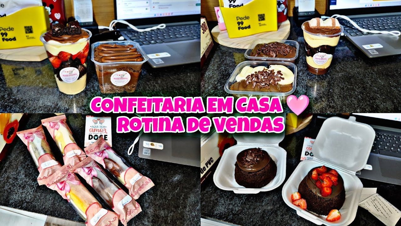 DELIVERY DE DOCES EM CASA/ ROTINA DE VENDAS NO IFOOD E NA 99 FOOD 💜