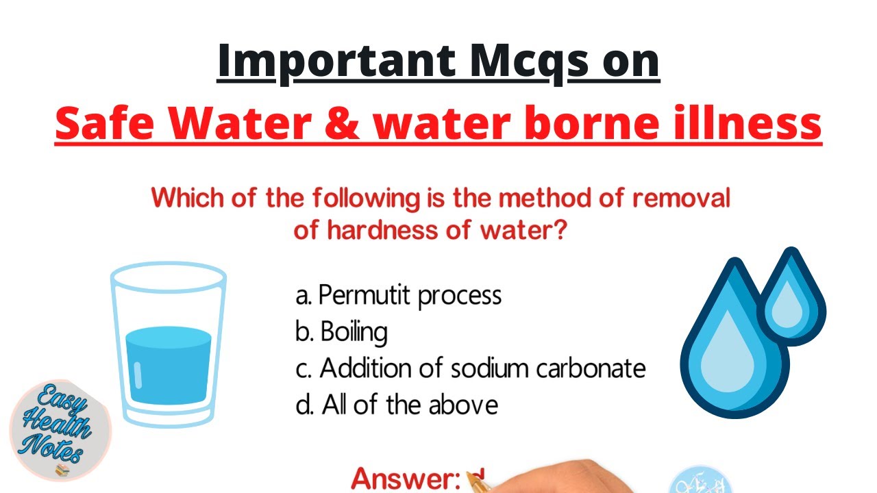 Important Mcqs on Water, its sources, and water-borne illnesses_Environmental Health