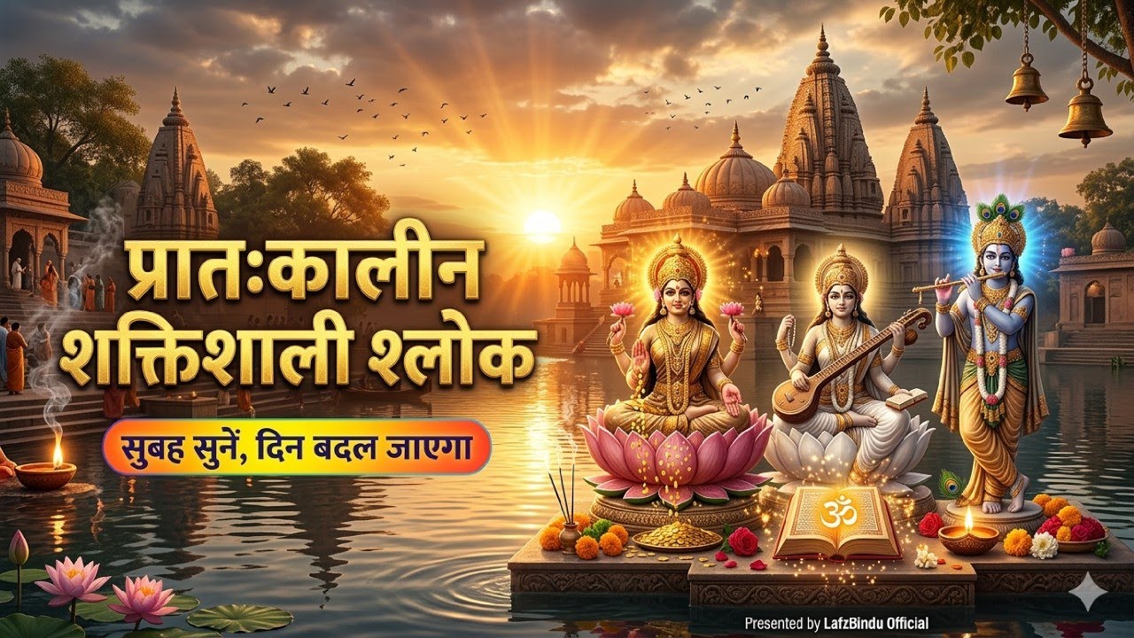सुबह उठते ही सुने प्रातः कालिन कर दर्शनम मंत्र | Karagre Vasate Lakshmi Mantra
