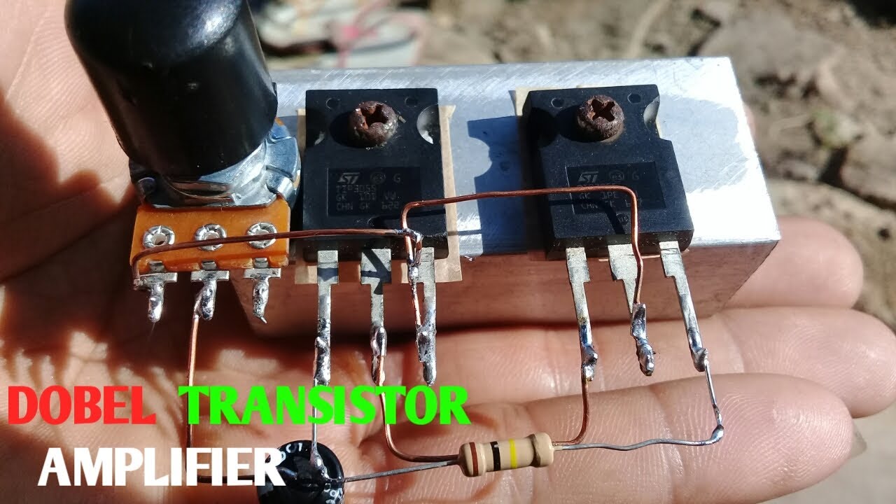 Mini amplifier dobel transistor Tip 3055 & Tip 2955