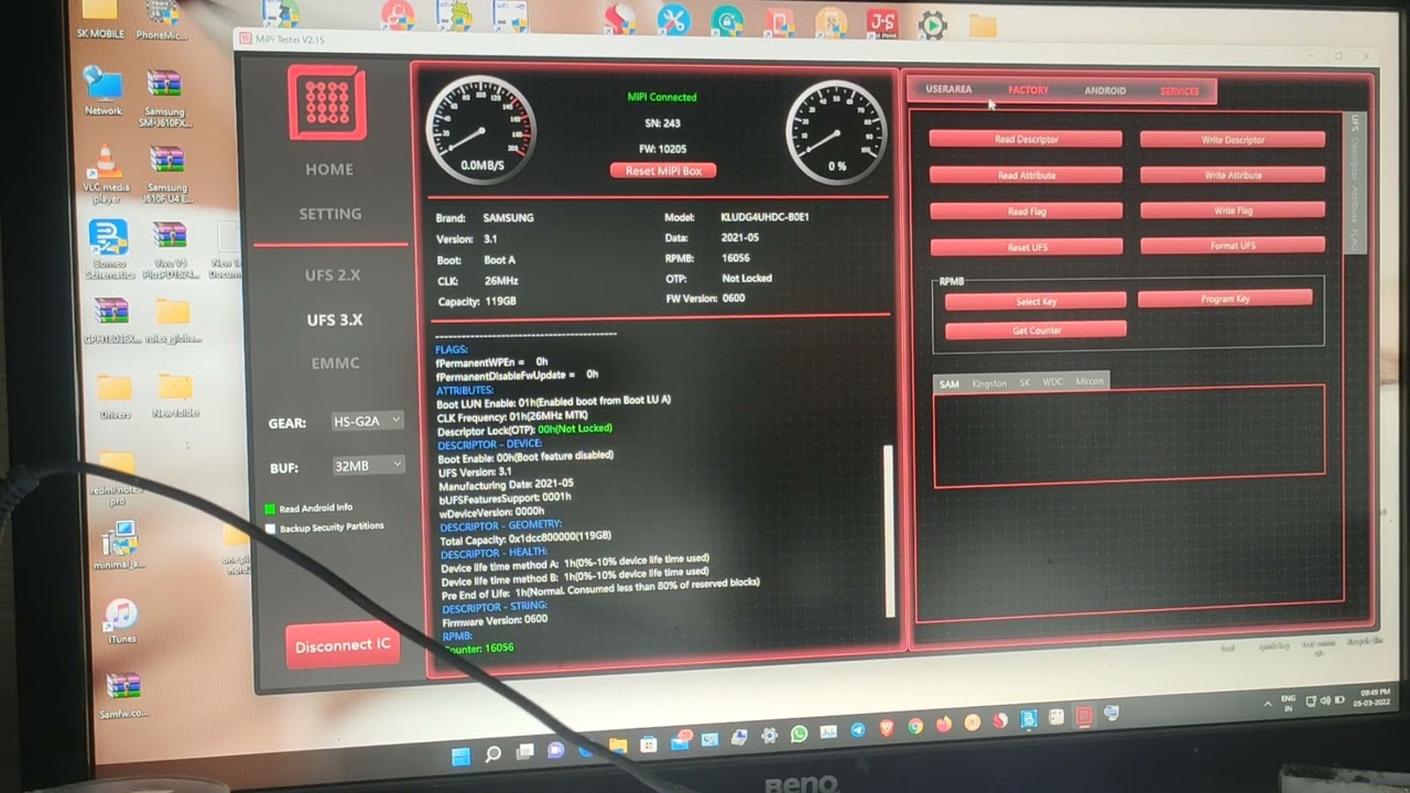 ufs memory how to program in mipitester🙏 #mipitester information