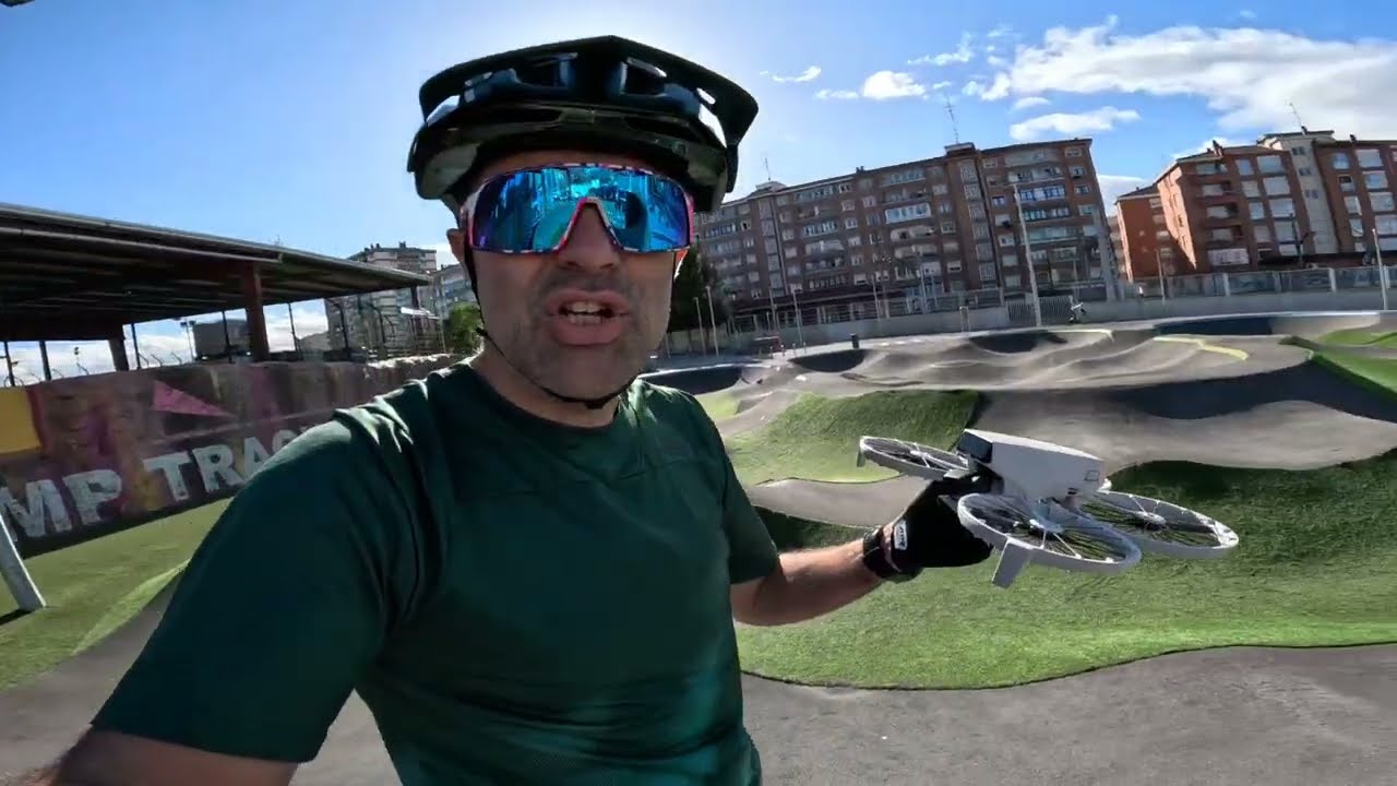 dji Flip seguimiento en Pumptrack con viento ¿Nos seguirá?