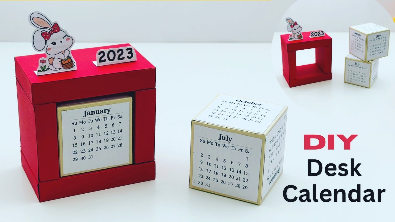 DIY MINI PAPER DESK CALENDAR 2023 / DIY Calendar / Paper Craft / Calendar Making #craft