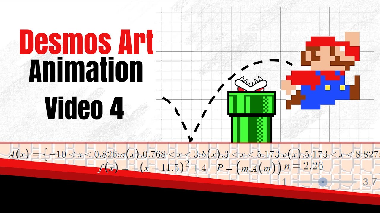 How to Create Desmos Art 4 - Animation -  Step by Step Guide