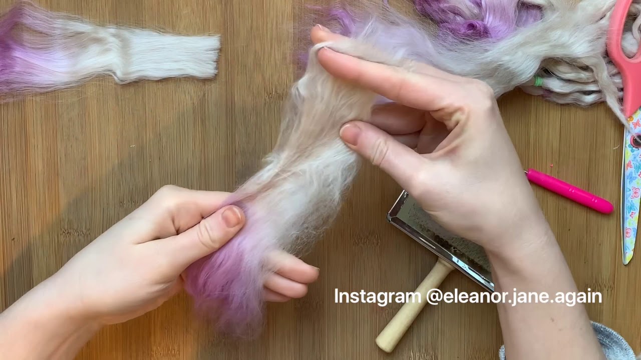 How to make Alpaca plugs, Blythe doll rerooting