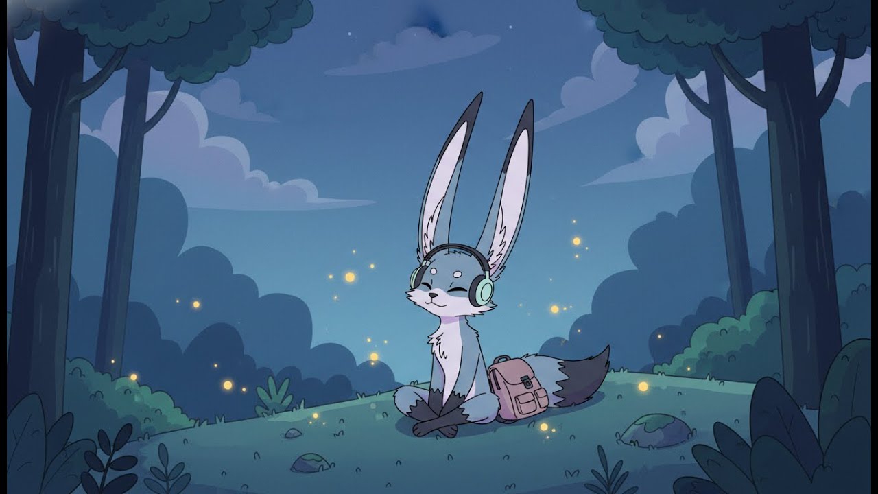 Calm Lofi Mix – Fireflies & Night Forest Sounds