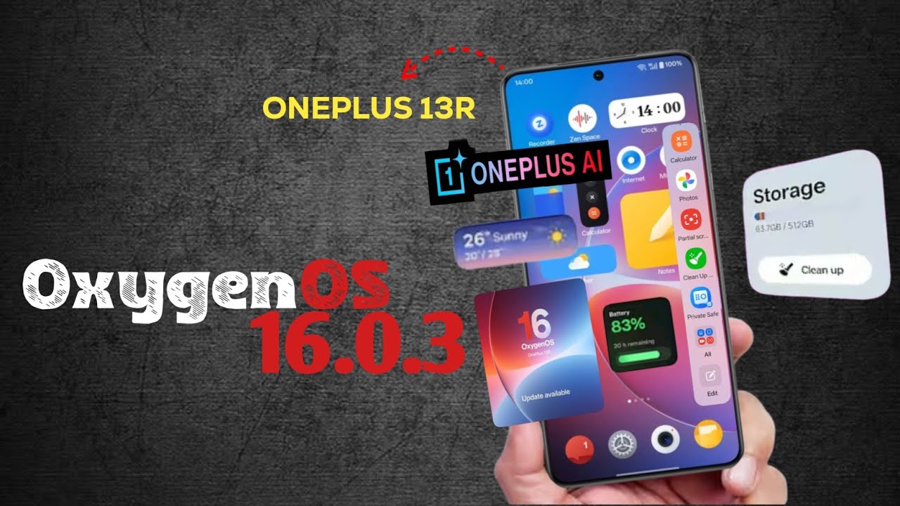 Big Update OxygenOS 16.0.3 Bypass Charging Features ⚡- OnePlus 13R January Update & More