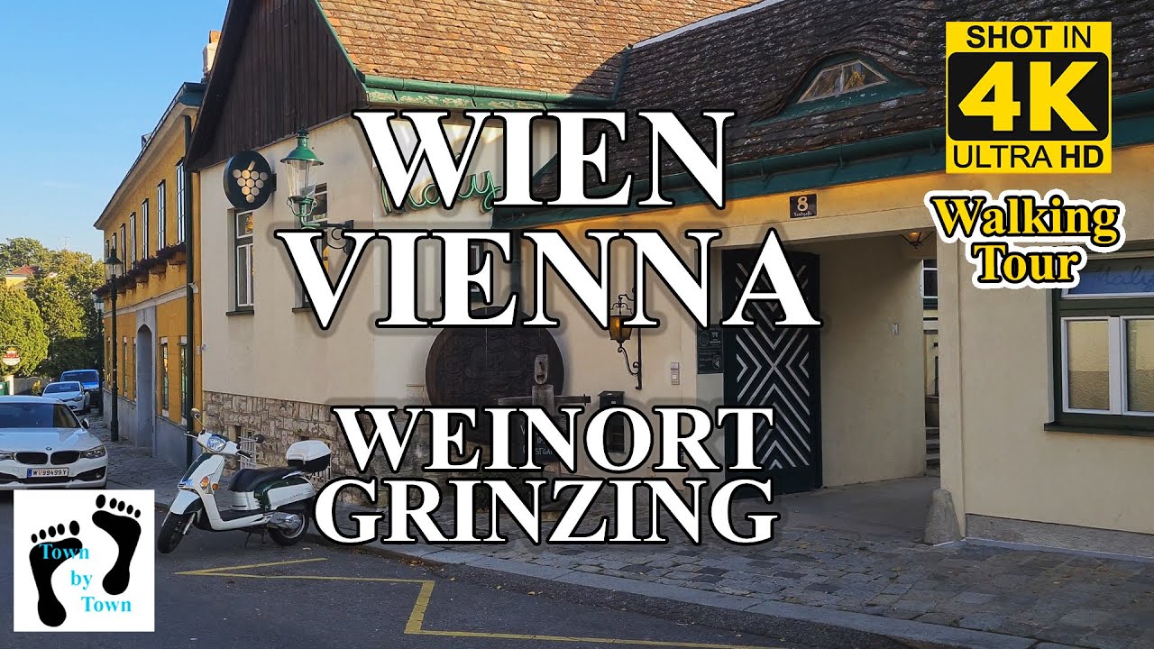 💥Spaziergang Weinort Grinzing, City Walk, 4k, 60fps