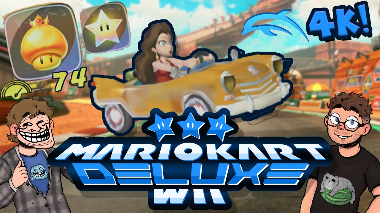 Mario Kart Wii Deluxe Blue is AWESOME (Dolphin 4k60)