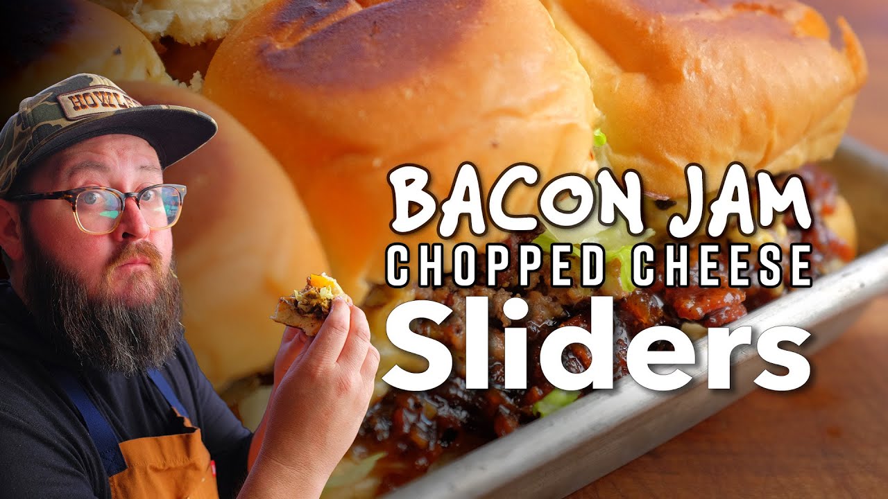 Bacon Jam Chopped Cheese Sliders Recipe | Griddled Smash Burger Bites by Chef Tom