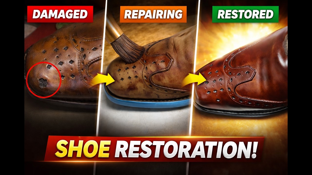 Реставрация обуви Jeffery West – Полный ремонт кожаной обуви и изменение цвета (до и после).