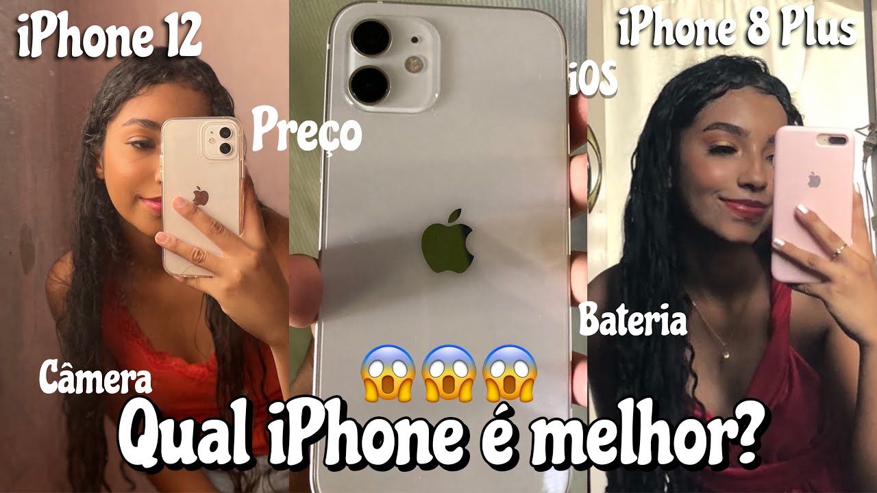MINHA EXPERIÊNCIA IPHONE 12 vs IPHONE 8 PLUS - Qual é melhor??📱🫣