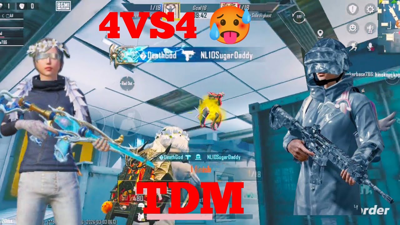 TDM 💀 4vs4 OMG 🥵 Kills ❓ BGMI ❤️‍🔥🥰