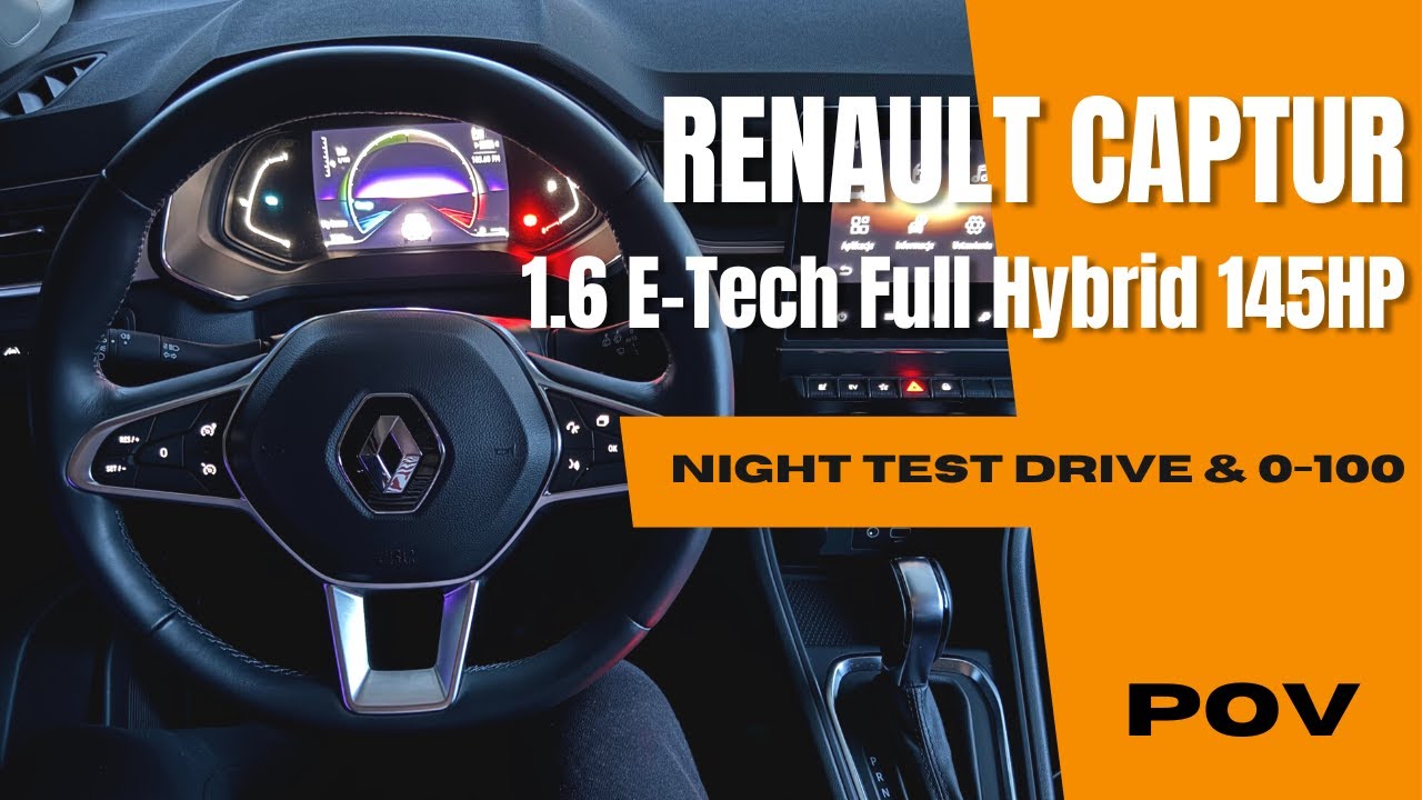 Renault Captur 2023 (1.6 E-Tech Full Hybrid 145HP) 🌃 4K POV Night Test Drive 🌃 0-100 🌃 Highway