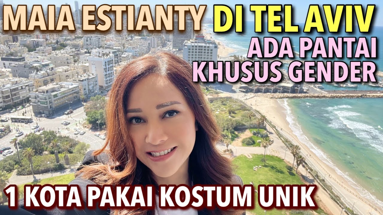 MAIA ESTIANTY, DI TEL AVIV, KOTA PANTAI, LOH KOK SEMUA PAKAI KOSTUM UNIK ??