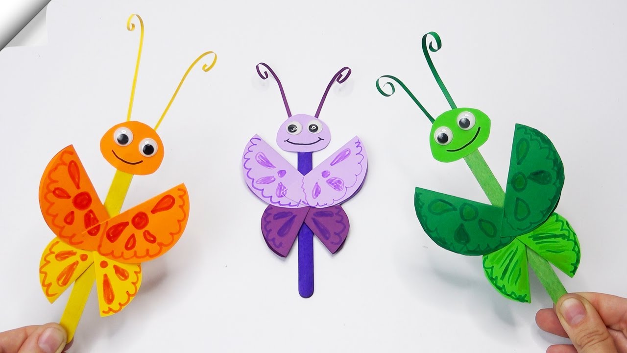Cute paper butterfly | Easy moving paper toys