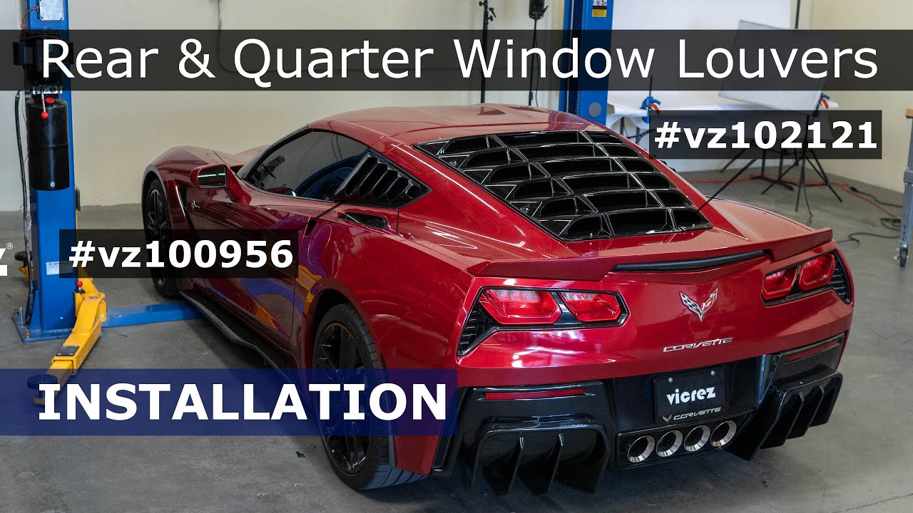 Rear and Quarter Louvers installation on 2014-2019 Corvette C7 at Vicrez.com
