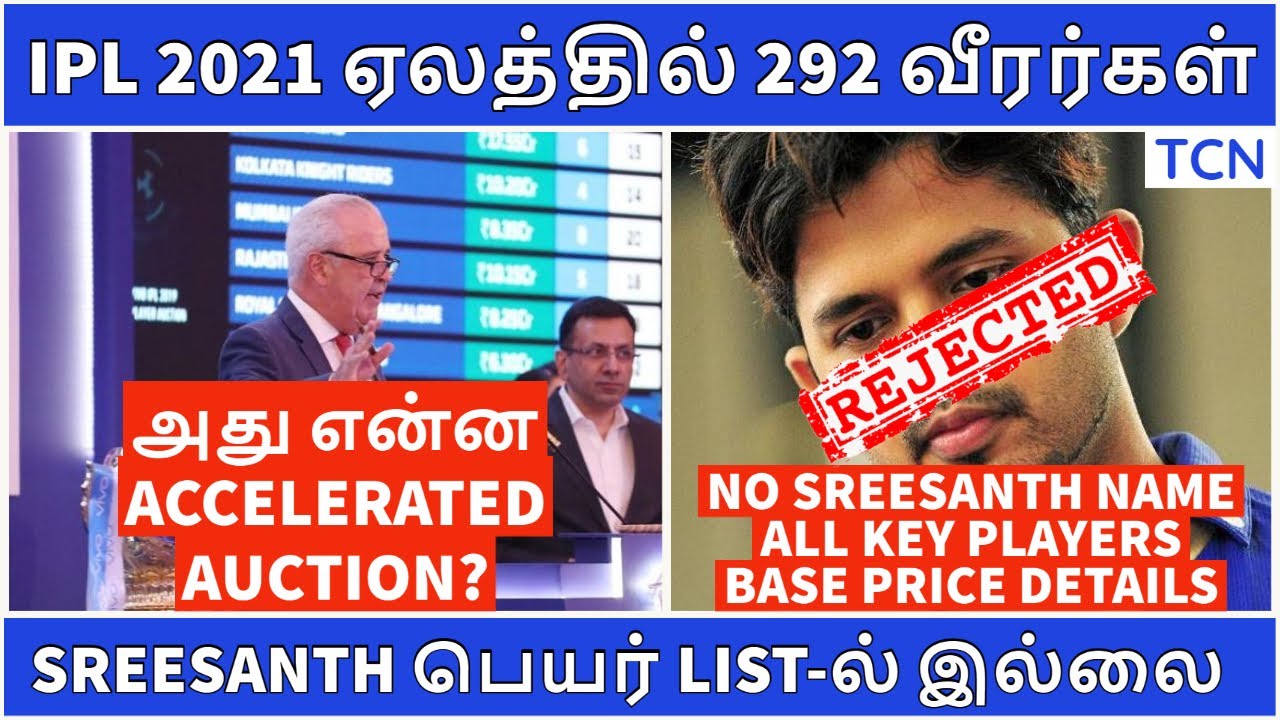 IPL 2021 | IPL Latest News | 292 Players for IPL auction | Tamil Cricket News | IPL News Tamil