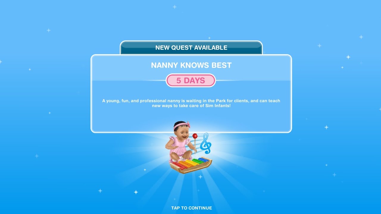 THE SIMS FREEPLAY: NANNY KNOWS BEST QUEST