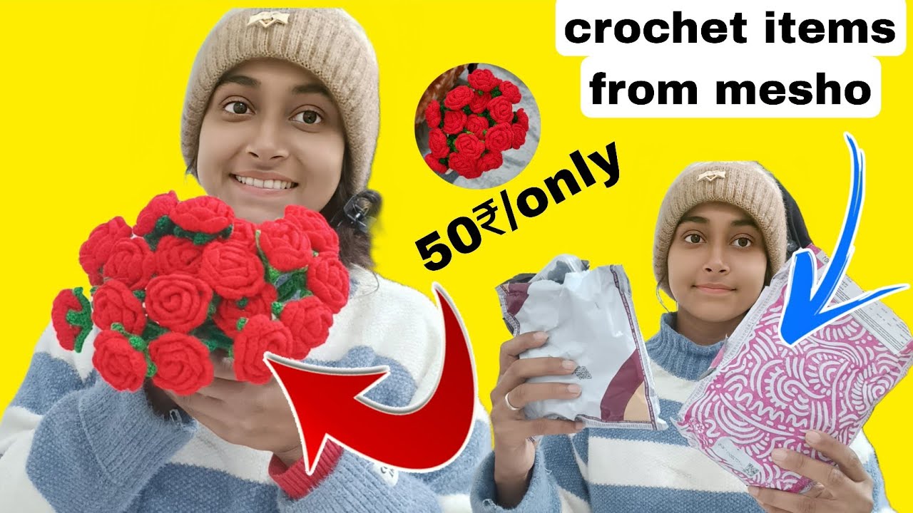 Crochet rose 🌹/50₹ only /crochet business growing day by day 🙏