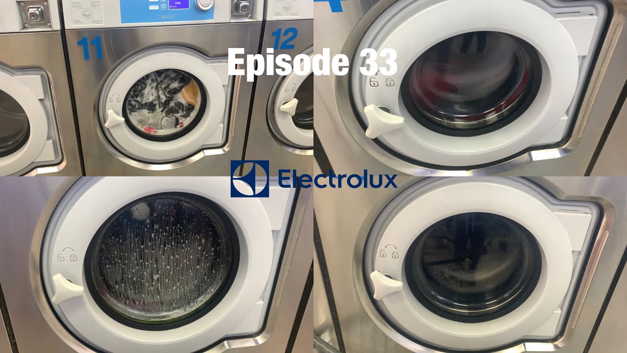 Laundromat day Episode 33 Lots of Electrolux Washers Action