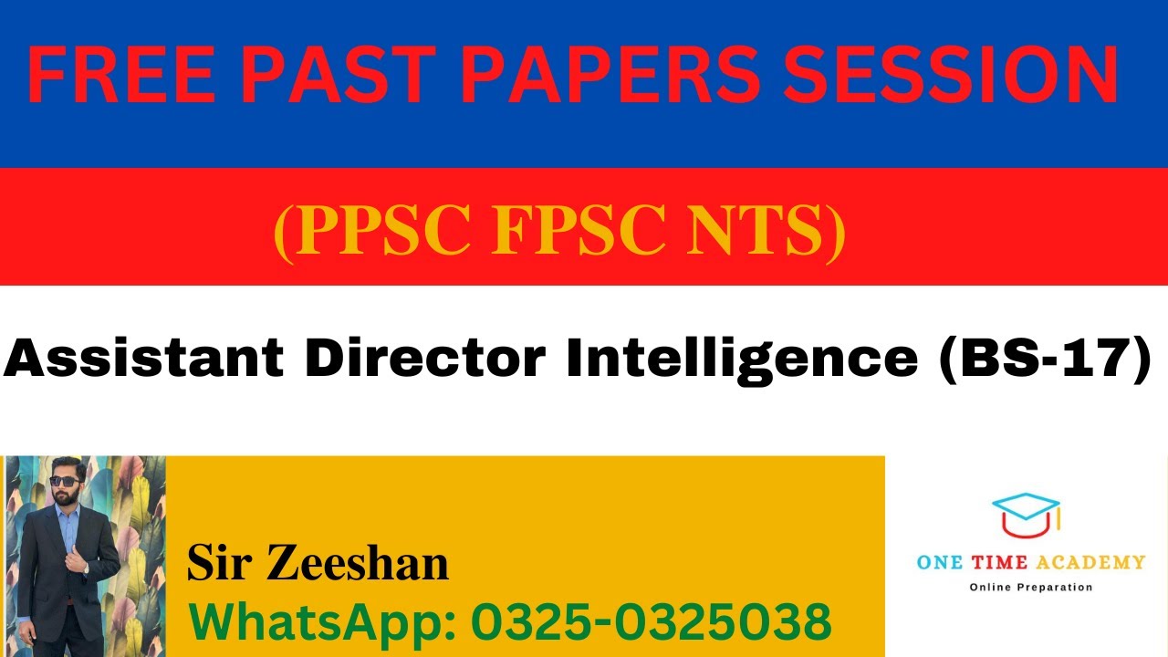 Assistant Director Intelligence (BS-17) PPSC past papers | PPSC jobs | PPSC mcqs | Pakmcqs