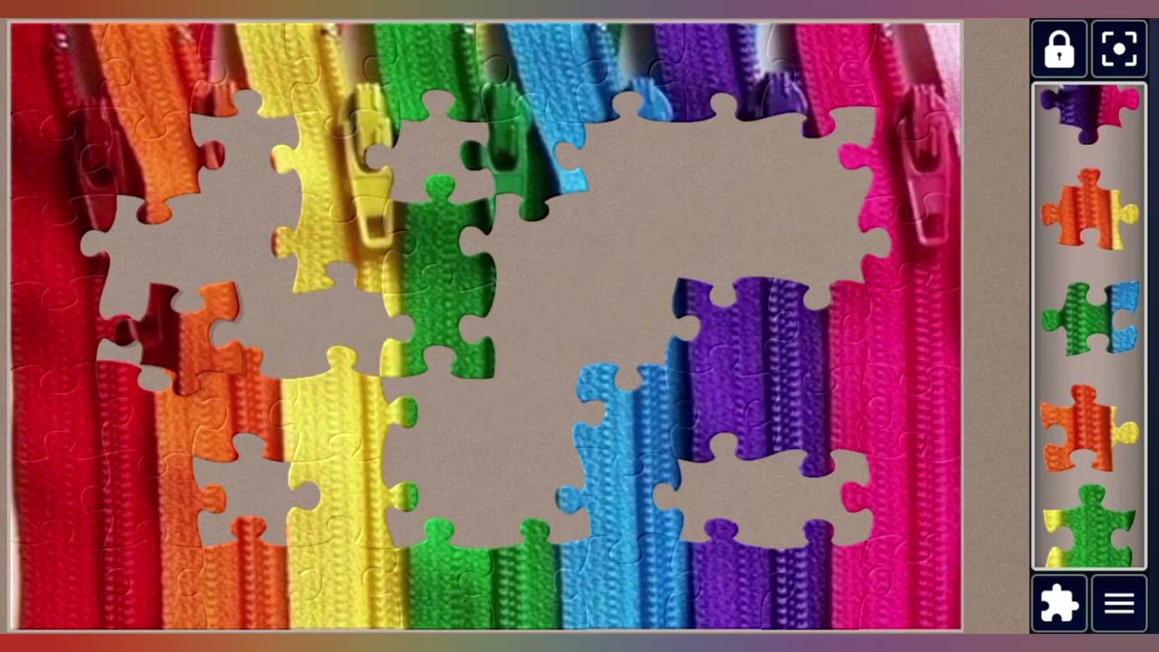 Bright Rainbow Zipper 🌈🤐🧩 vibrant jigsaw puzzle 🧩//@jigsawpuzzle45