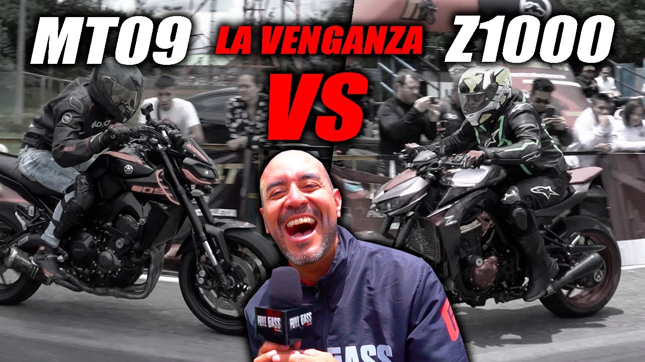 La Venganza de la Z1000🆚MT09🔥Fullgass Drag race cuarto de milla
