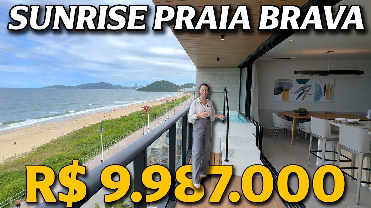 Apartamento DECORADO e com PISCINA PRIVATIVA no SUNRISE PRAIA BRAVA