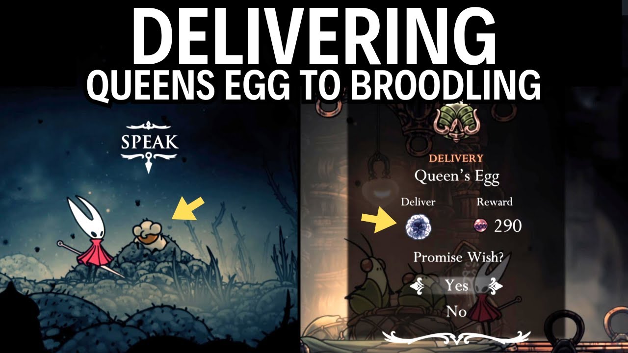 Hollow Knight Silksong - Delivering QUEENS EGG to the BROODLING