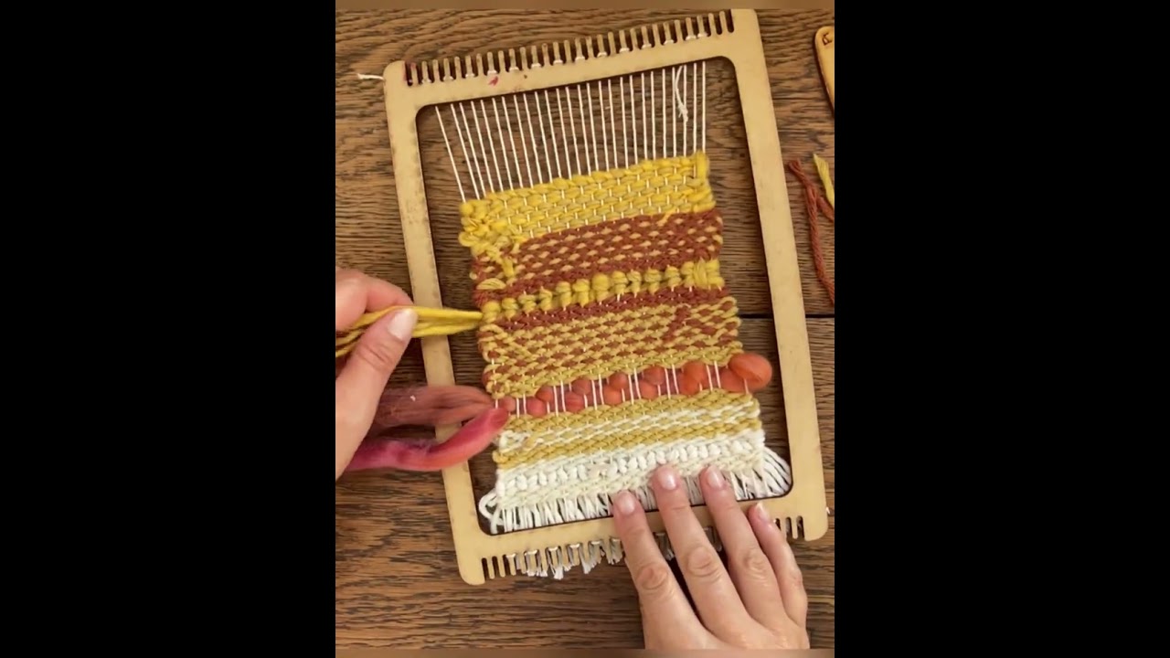 Tapiz decorativo en telar: Parte 5