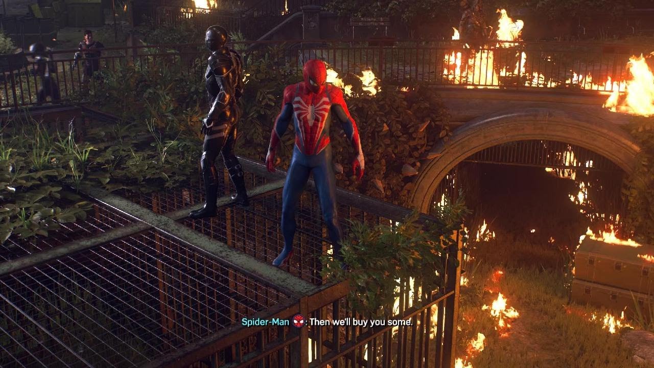   Marvel’s Spider-Man 2 - Zoo Fire Scene | Spider-Man Funny Dialogue | Lizard Boss Setup | 4K PS5