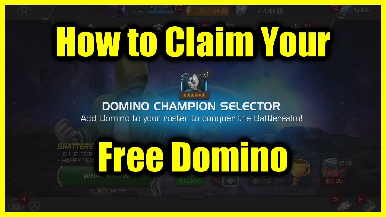 How to Claim Your Free 6 star Domino in MCOC