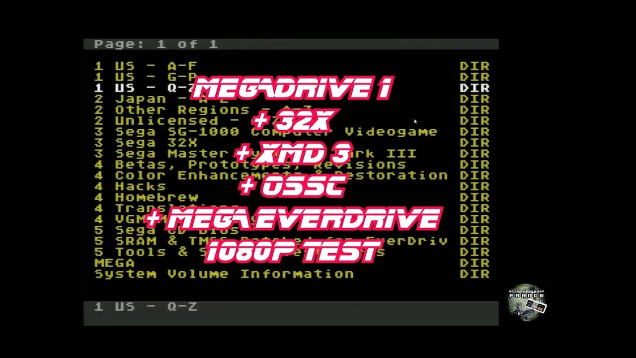 RHF - Test Megadrive + 32X + XMD3 + OSSC 1080p